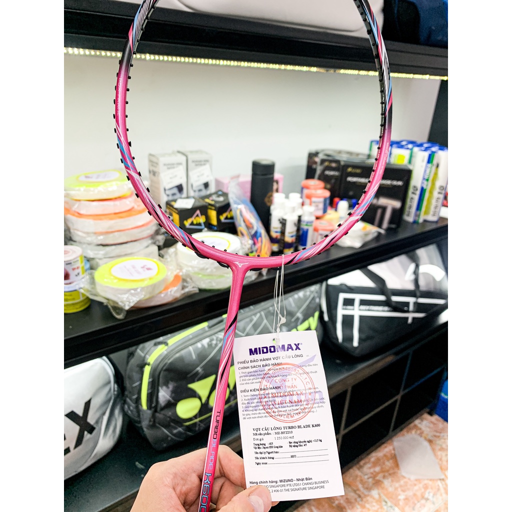 Vợt Cầu Lông Mizuno Turbo Blade K600 Chính Hãng Chất liệu Carbon siêu bền nhẹ