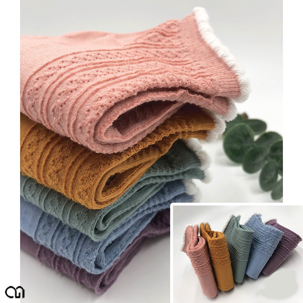 Tất Cổ Ngắn Nữ Họa Tiết Ren Nhiều Màu - Vớ Ren Cổ Thời Trang Unisex Hottrend