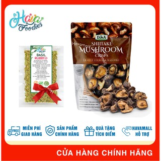 Tặng Kèm Lá Basil - Nấm Hương Sấy Giòn DJ&A 65gr