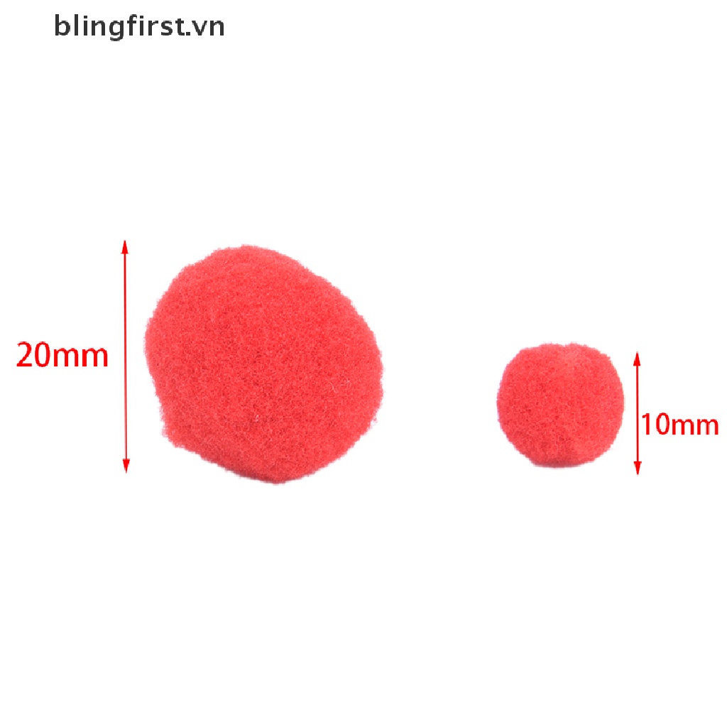 Set 100 Quả Cầu Lông Xù Mini 10mm 20mm Nhiều Màu Sắc Làm Đồ Thủ Công DIY