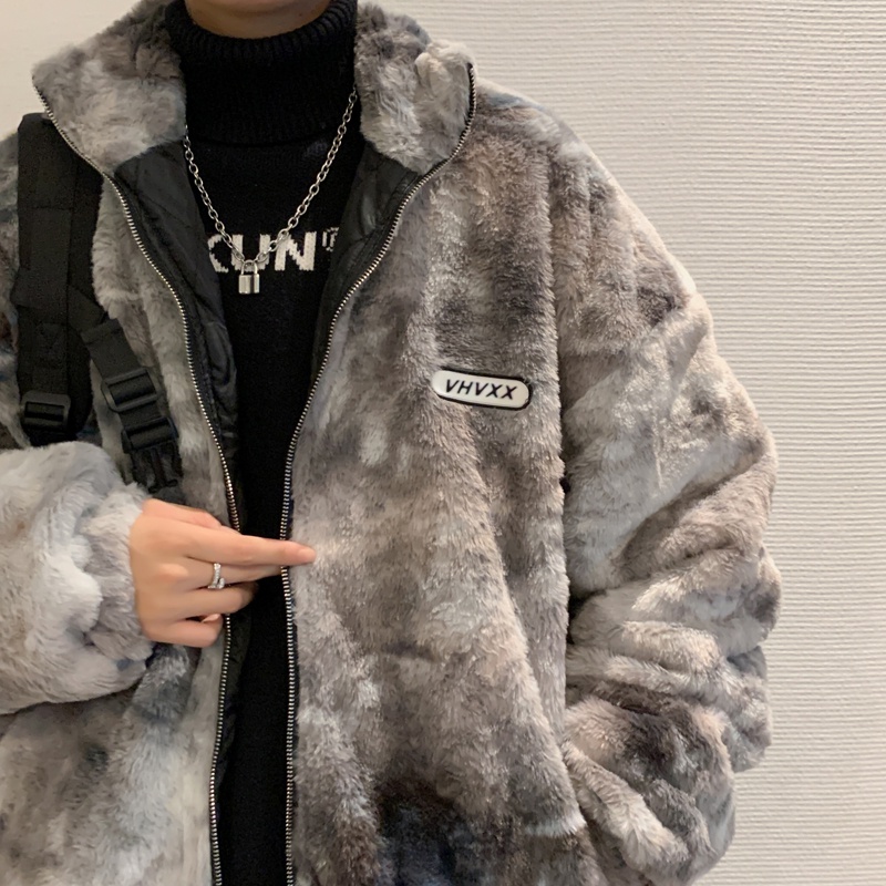 Áo khoác nam quảng châu cổ bẻ dài tay lông cừu cao cấp