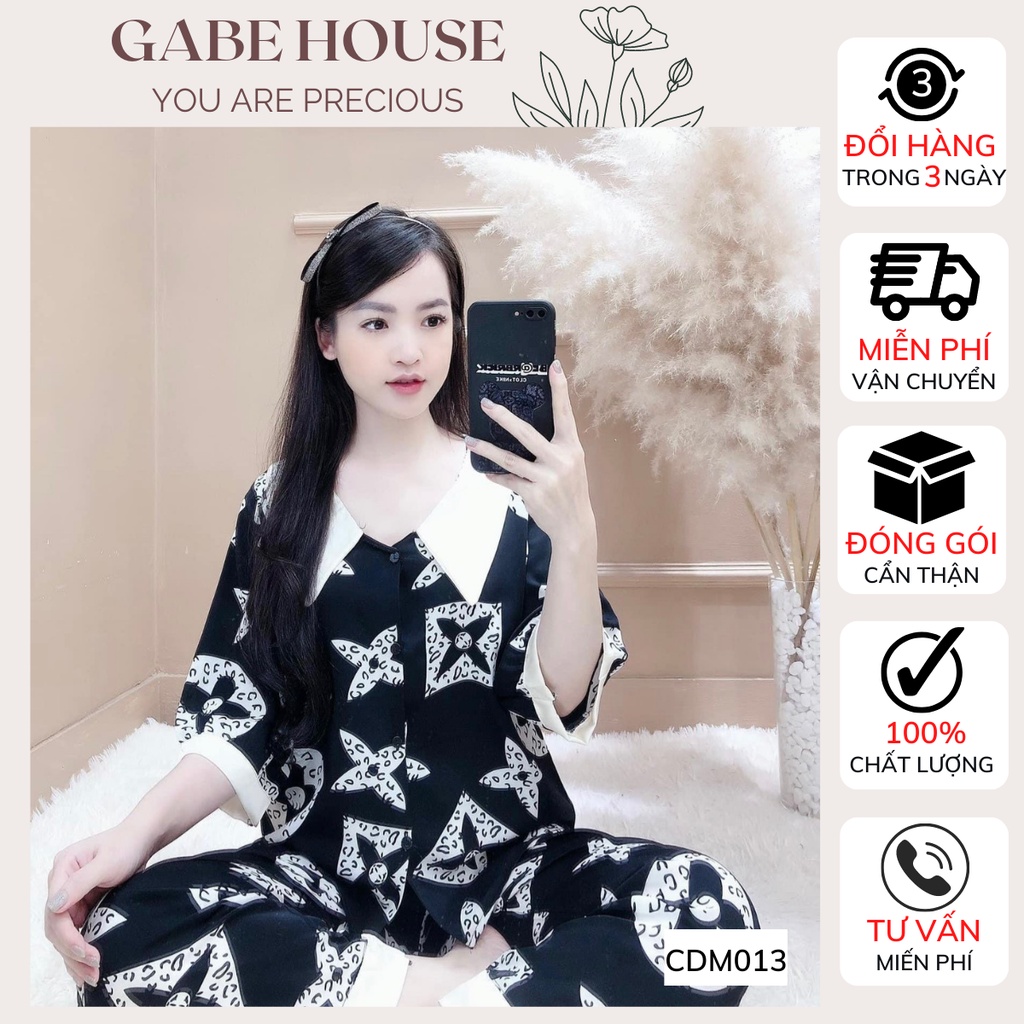 Đồ bộ Pyjama Sam Mango cổ nhọn cao cấp