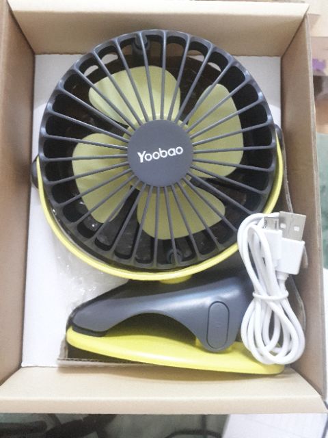 Quạt tích điện YOOBAO F04 6400mah, xoay góc, 32 tiếng, kẹp xe đẩy, để bàn | BigBuy360 - bigbuy360.vn
