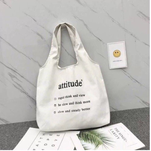 Túi tote vải canvas cỡ lớn đựng đồ đi chơi phong cách ulzzang hàn quốc - Túi xinh mint store PK 319