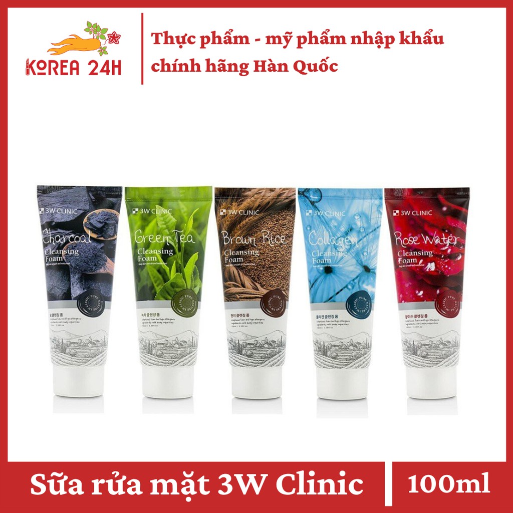 Sữa rửa mặt dưỡng da 3W Clinic 100ml