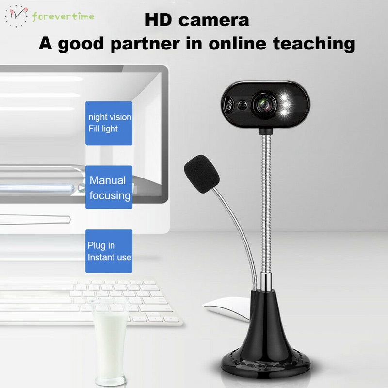 【COD】 Camera USB USB HD với Mic Night Vision cho máy tính để bàn PC Máy tính xách tay Home Office Mới | BigBuy360 - bigbuy360.vn