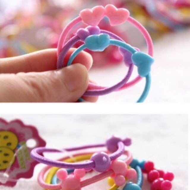 3 dây buộc tóc xinh cho bé gái
