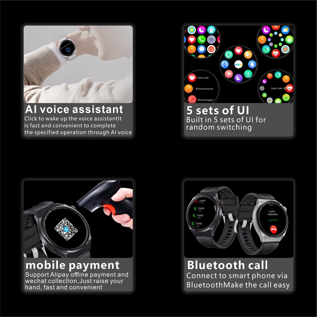 Đồng Hồ Thông Minh Huawei same 1: 1 2022 Màn Hình 1.39 inch Có Chức Năng Gọi Điện Thoại Siêu Dài PK X5 PRO X3