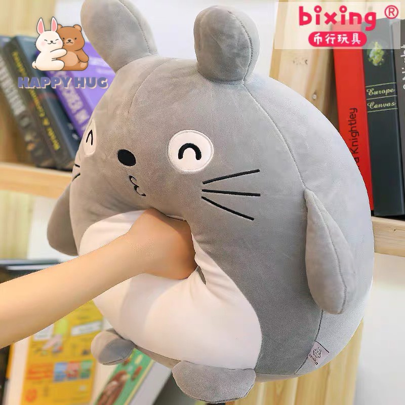 Thú bông Totoro gối ôm dễ thương Size 30x36cm, siêu mềm mịn - Happy Hug