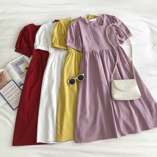 Váy thô cổ vuông babydoll ulzzang MS2439
