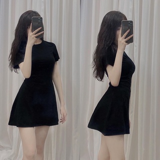 [AITHEE] BASIC DRESS Váy cổ tròn form A