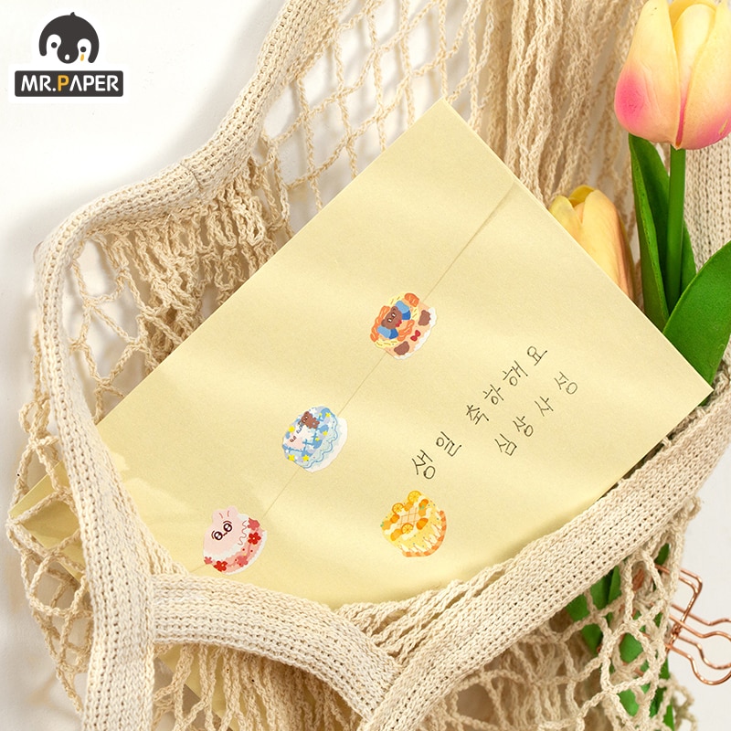 Sticker dán trang trí thiết kế hình bánh sinh nhật 6 kiểu xinh xắn đáng yêu