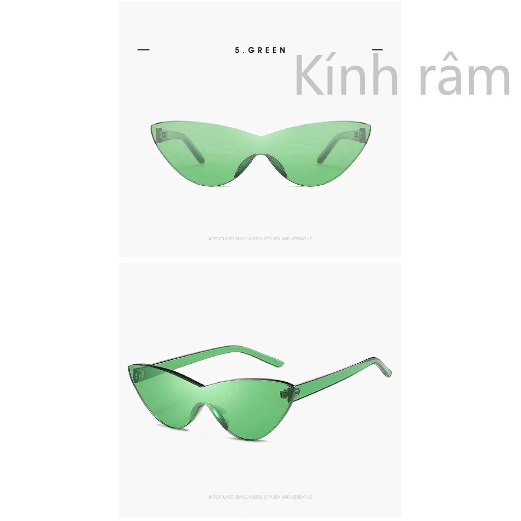 Kính mát kiểu mắt mèo màu kẹo ngọt sành điệu cho nữ