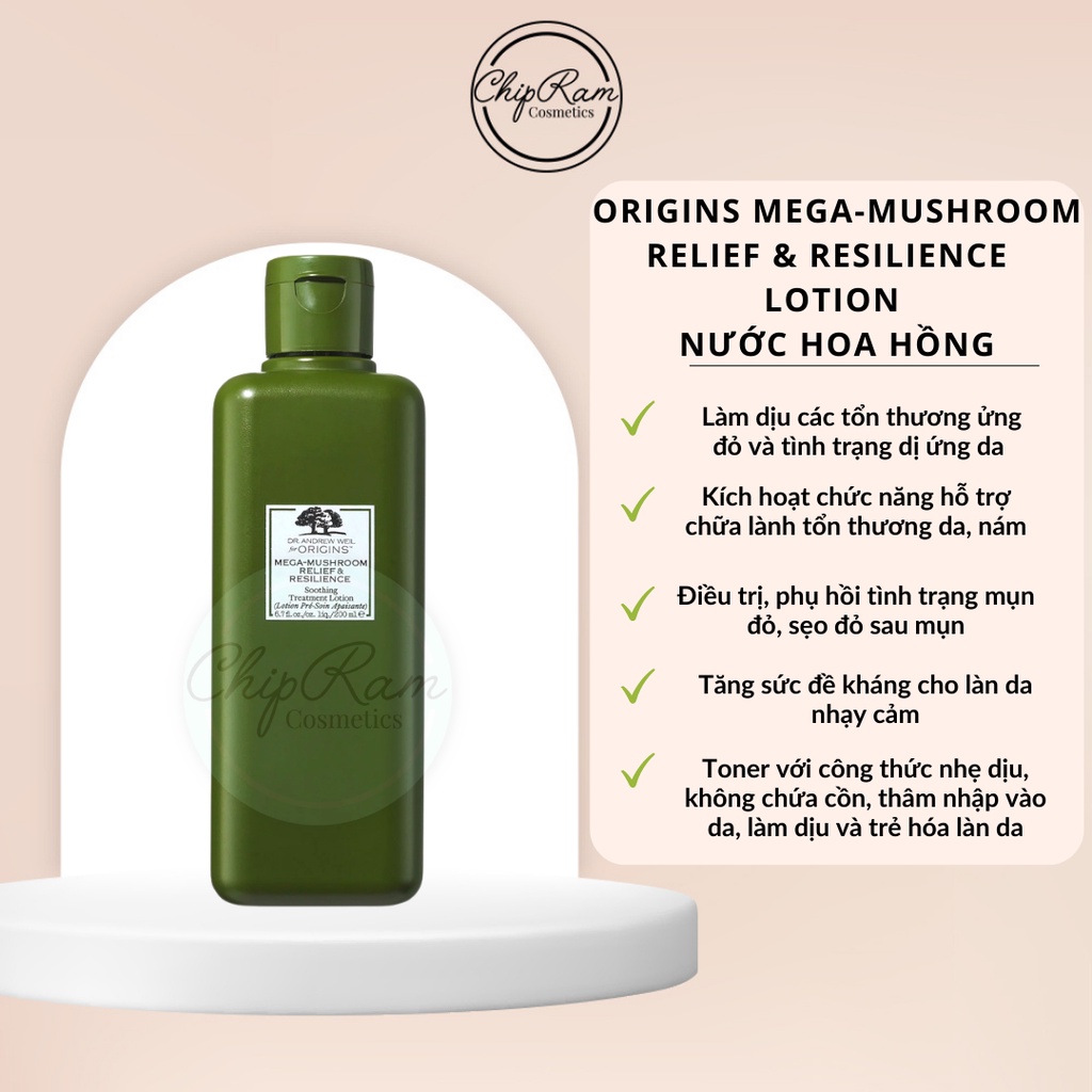 TONER NẤM ORIGINS MEGA MUSHROOM RELIEF & RESILIENCE 200ML