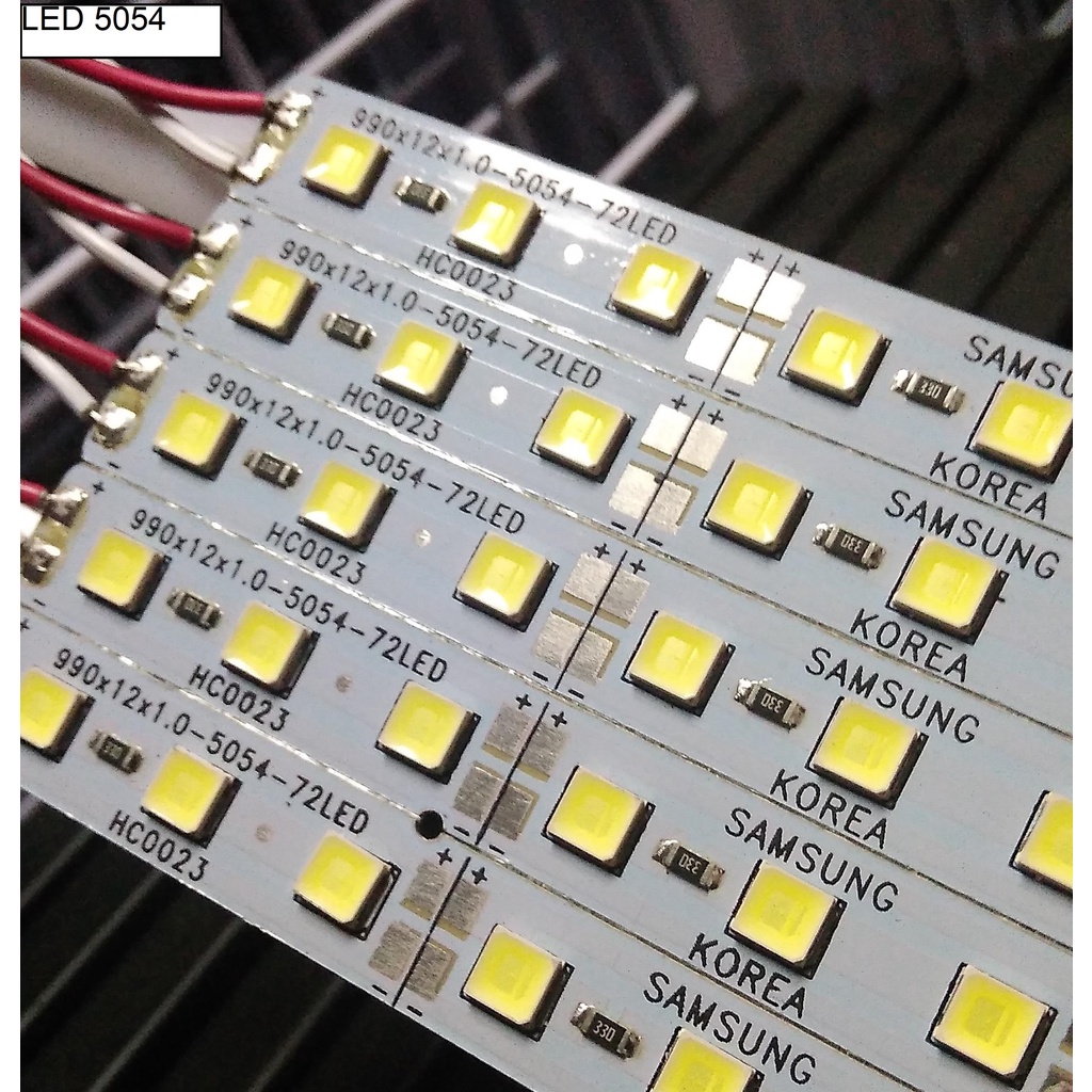 Combo 5 Cây Led Thanh Nhôm 12V dài 1 mét 5050 Màu Trắng - Vàng, Hàng Chất Lượng