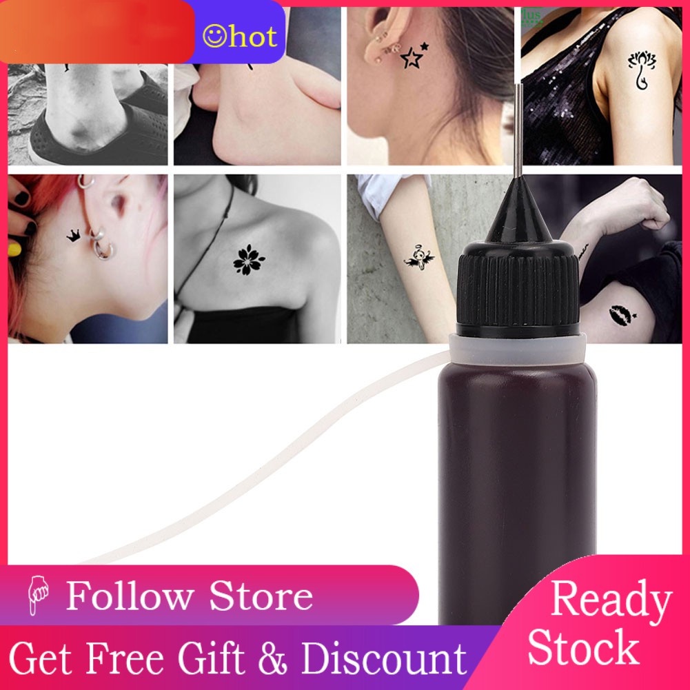 Mực xăm tạm thời chống nước lâu phai màu 10ml