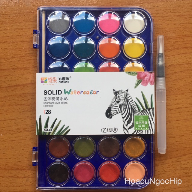 Màu nước khô Mokeelo Tặng kèm cọ nước