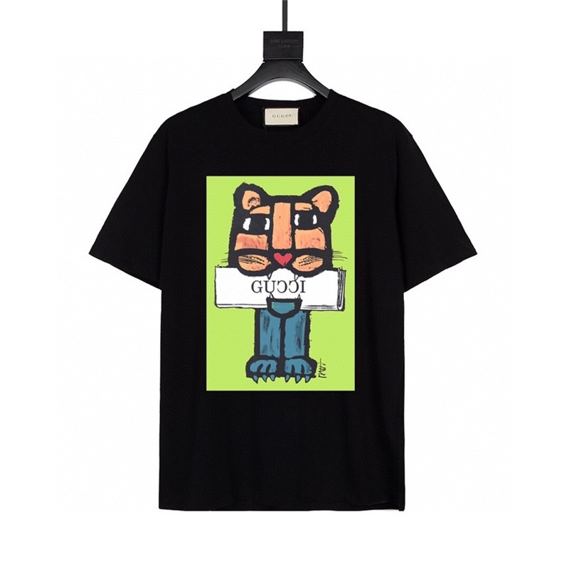 Áo Thun Tay Ngắn In Logo Hoạt Hình Hổ Phía Trước Đa Năng Thoải Mái Thời Trang Mùa Hè