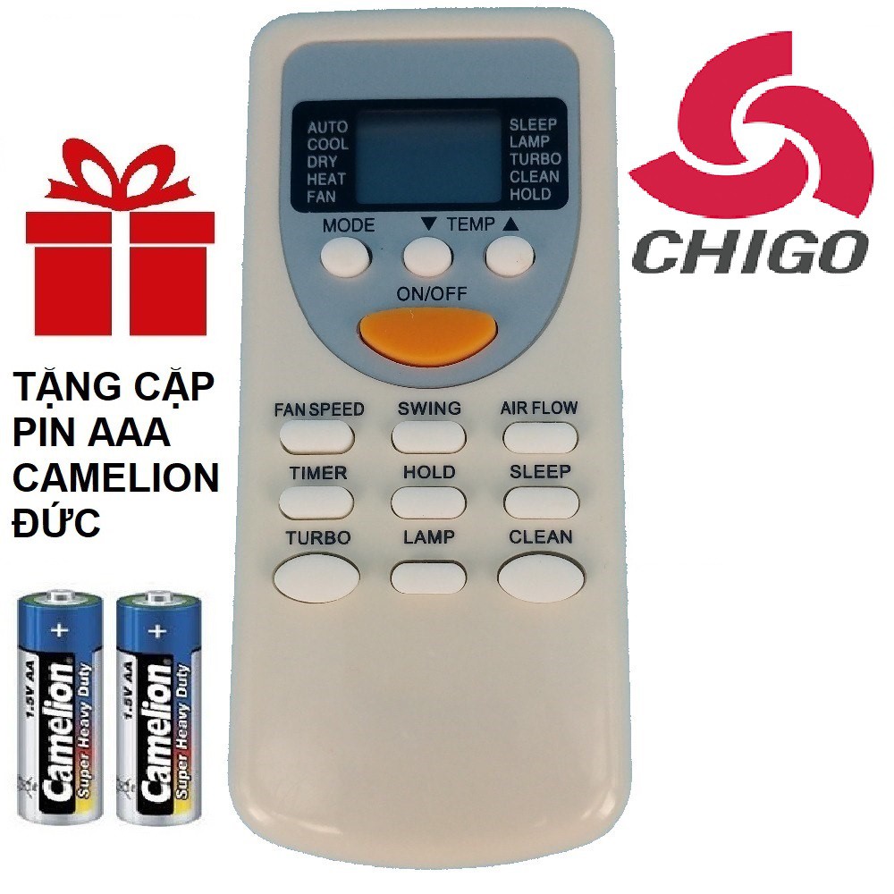 REMOTE MÁY LẠNH CHIGO MẪU 1 - ĐIỀU KHIỂN ĐIỀU HÒA CHIGO MẪU 1