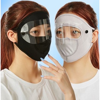 Mặt Nạ Bảo Vệ Cho Nữ Chất Cotton - Có Kính Trong, Ngăn Ngừa Virut, Chống nắng, Chống Bụi, Chống Tia UV