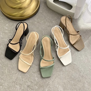Giày sandal dây gót vuông 5cm colee