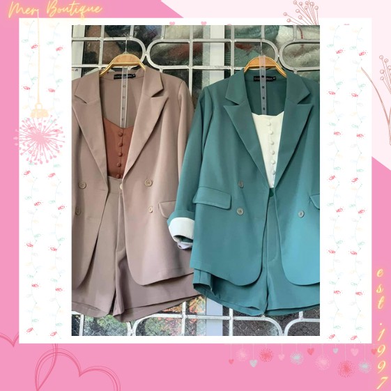 Sét áo vest kèm chân váy style công sở hàng Quảng Châu-kèm ảnh thật-hàng sẵn
