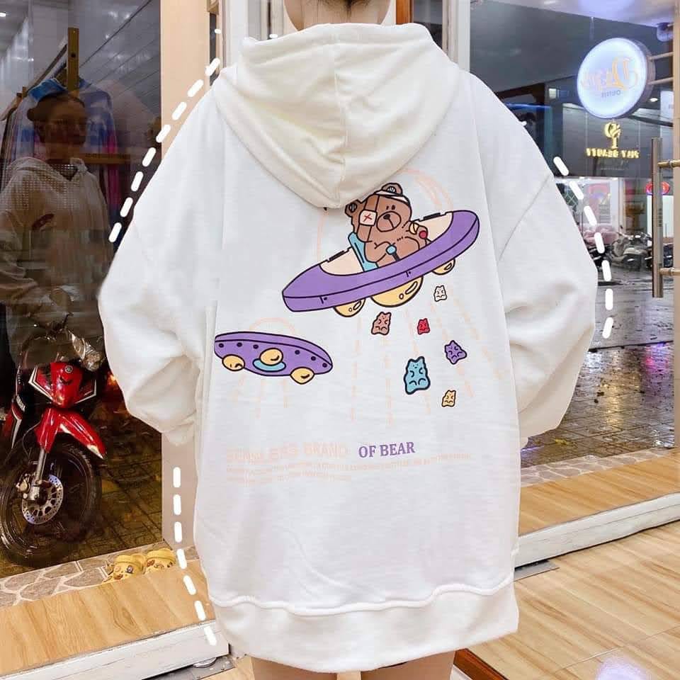 Áo khoác nam nữ nỉ ngoại hoodie phi hành gia gấu | BigBuy360 - bigbuy360.vn