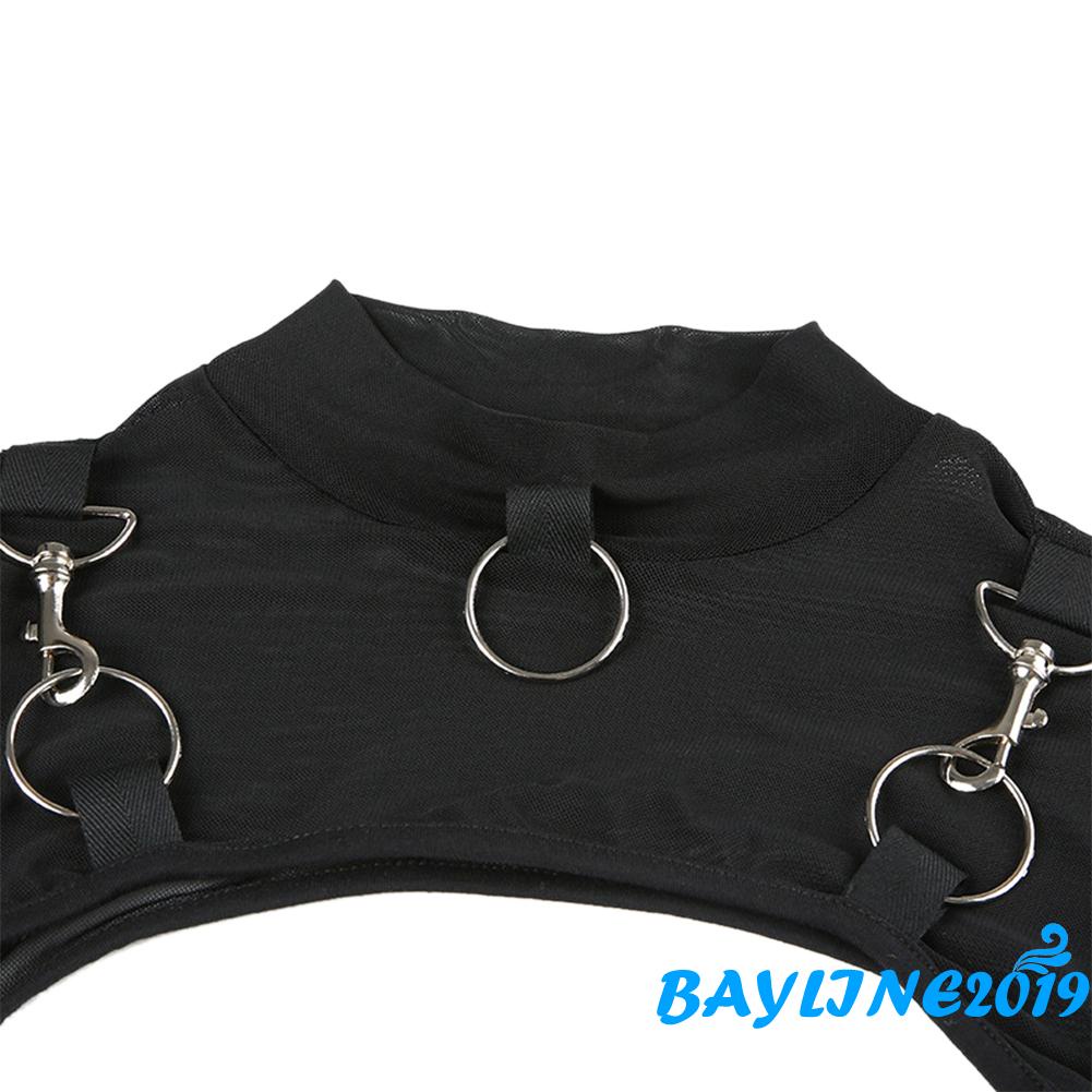 Áo Lưới Tay Dài Cổ Cao Xuyên Thấu Thời Trang Xuân Hè Cho Nữ