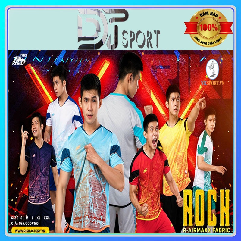 QUẦN ÁO BÓNG ĐÁ KHÔNG LOGO RIKI ROCK – THUN LẠNH CAO CẤP ,Thấm Hút Mồ Hôi