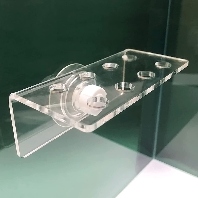 Giá đỡ bằng acrylic san hô có giác hút chắc chắn cho bể cá với 8 phích cắm