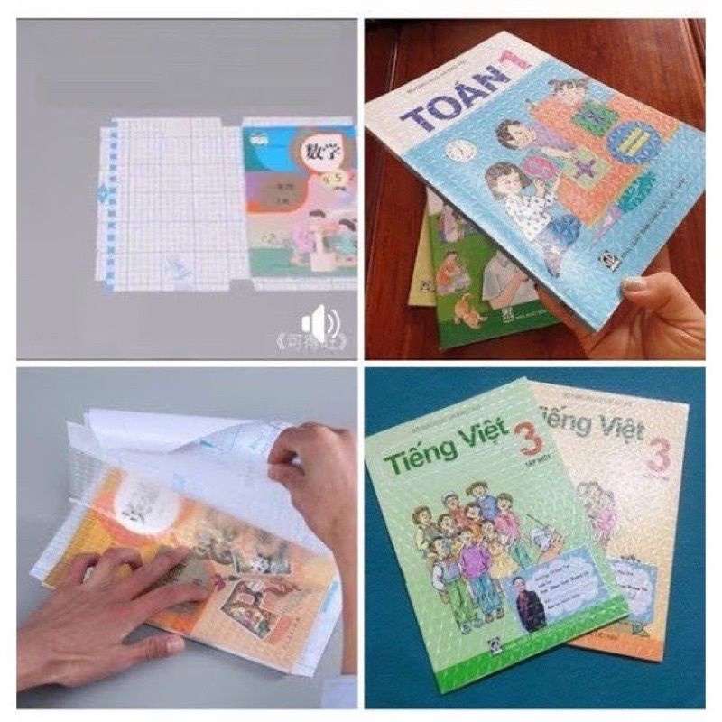 Decal Bọc Sách Vở Trong Suốt Siêu Dai, Chống Thấm Nước