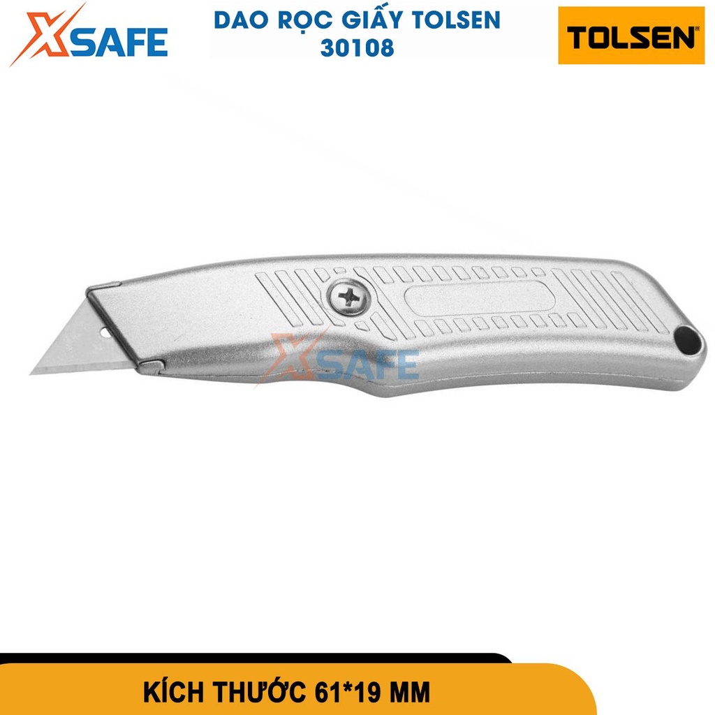 Dao rọc giấy Tolsen 30108 kích thước 61x19mm sắc bén linh hoạt, chuyên dụng cho cắt tỉa