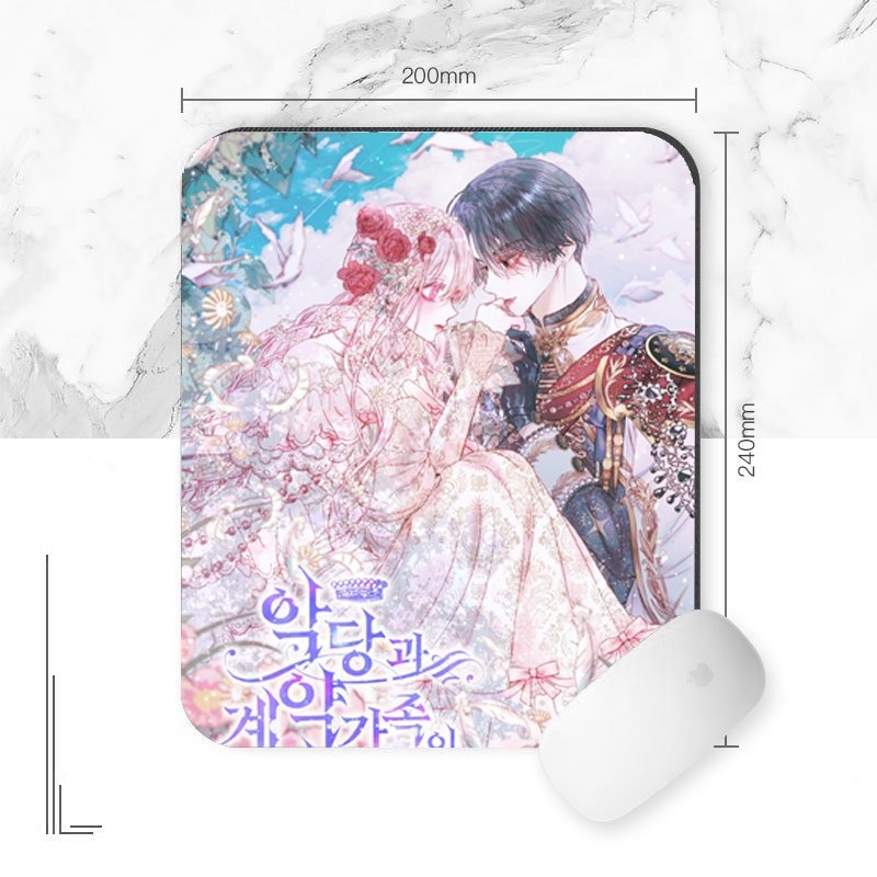 Miếng di chuột in hình TRỞ THÀNH GIA ĐÌNH CỦA NHÂN VẬT PHẢN DIỆN manhwa dễ thương anime