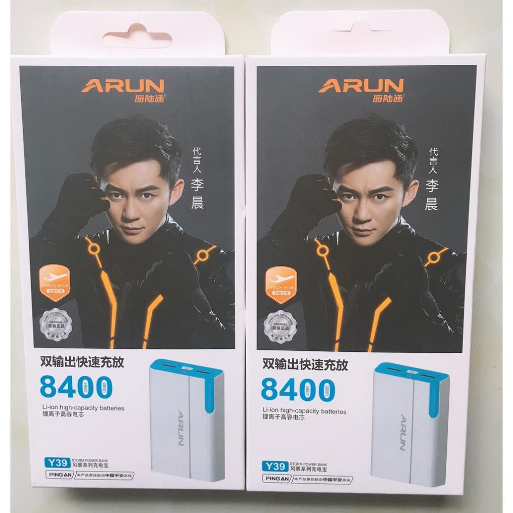 ❀Loại 1 Tốt Nhất❀ pin sạc dự phòng trâu arun 8.400mah không lo hết pin