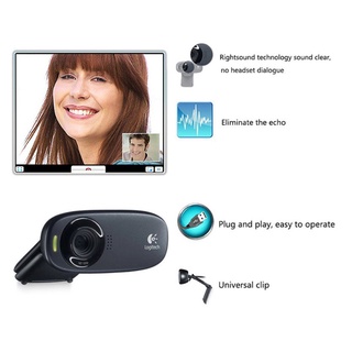 Webcam Logitech C270 / C270i / C310 HD - Dành cho Gọi Video góc rộng với micro giảm tiếng ồn tự độn