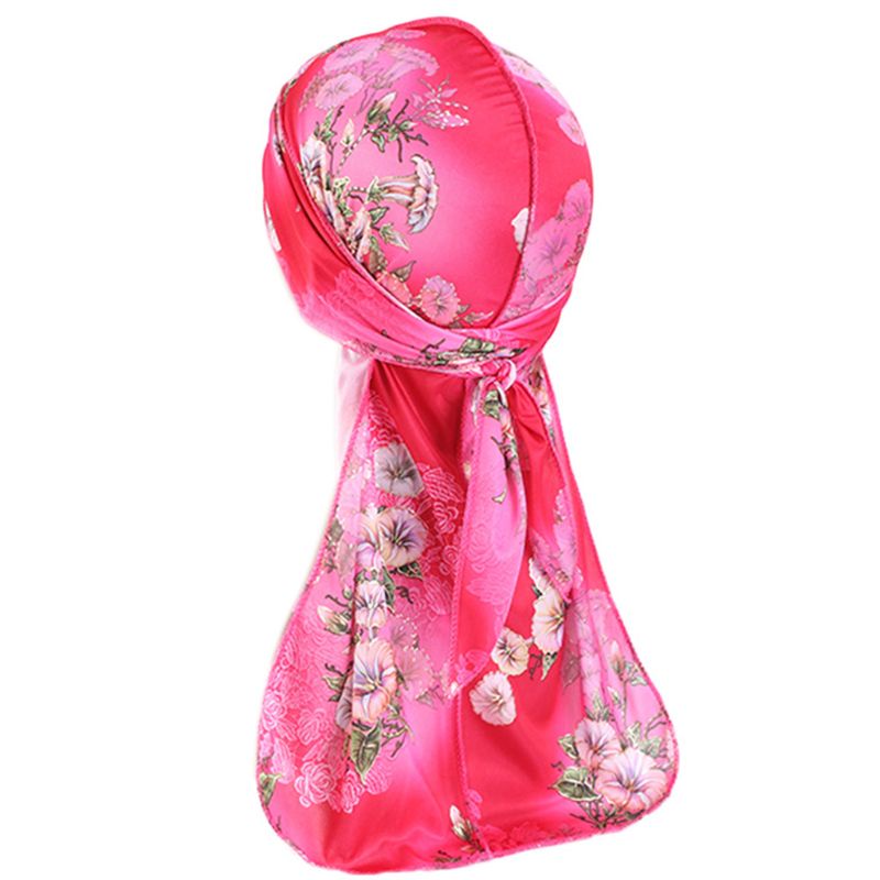 Khăn Trùm Đầu Lụa Nhân Tạo In Họa Tiết Hoa / Chim Công Kiểu Vintage Thời Trang Cho Nam Và Nữ