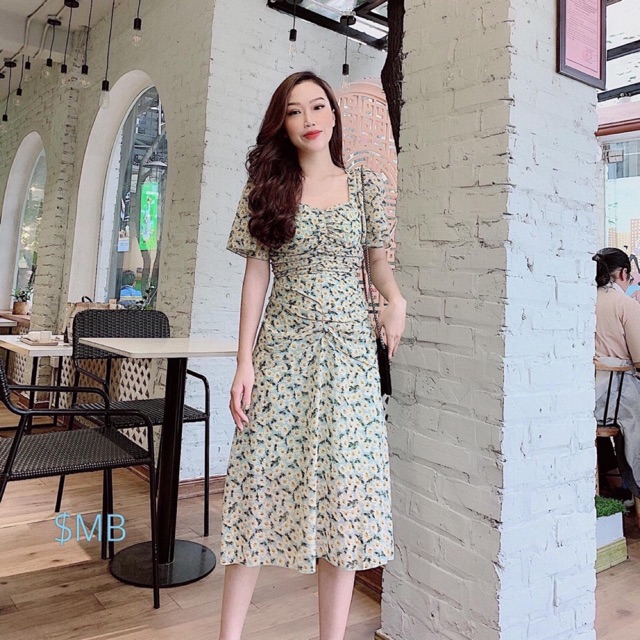 [Mã WARN25 giảm 25k đơn 200k] Đầm hoa 🌷Đầm suông hoa nhún thân 🌷FREESHIP 🌷Nhập MADEBY20 giảm 20k đơn trên 300k