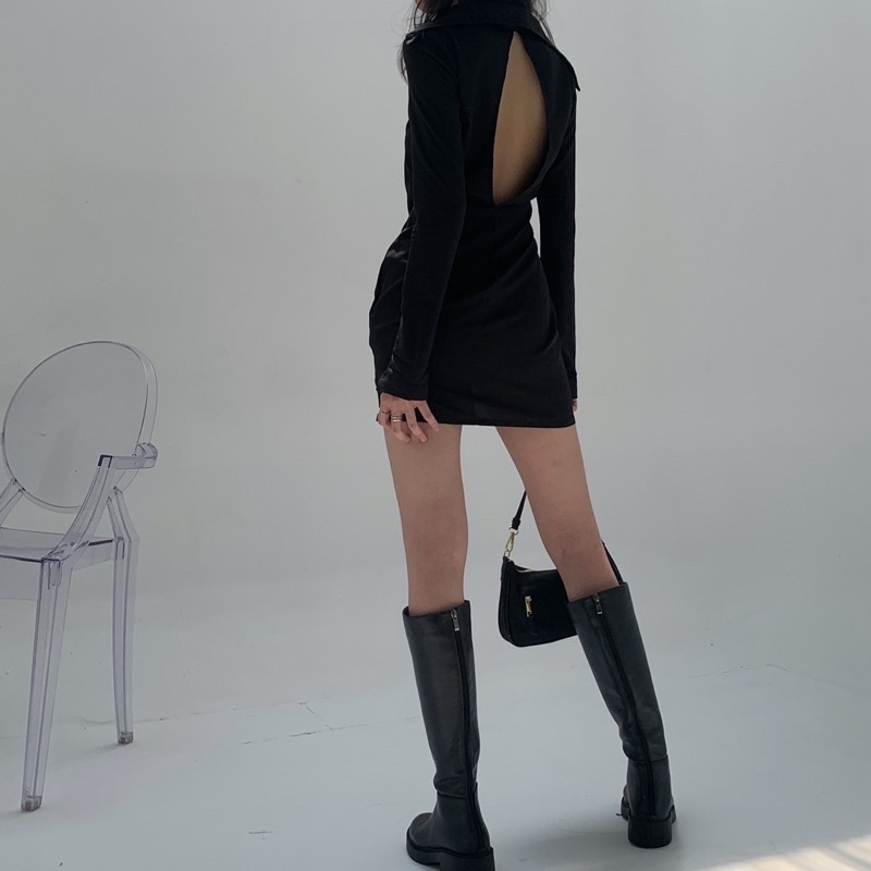 DELADE | Đầm sơ mi cut out lưng gợi cảm | Helene Dress