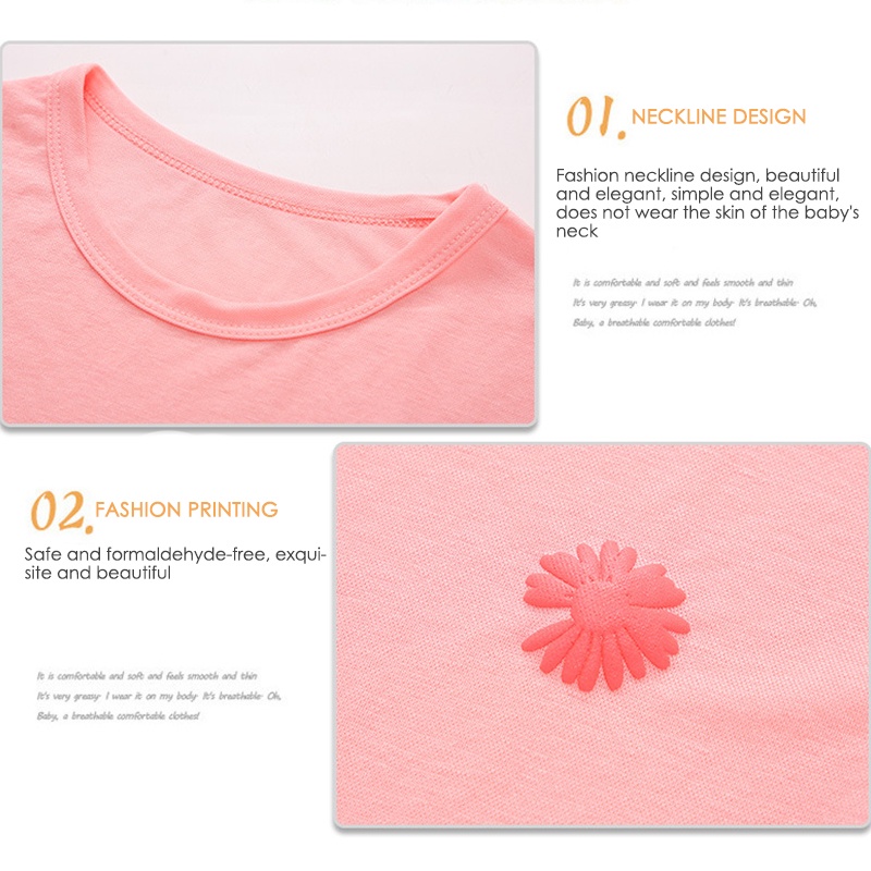 Bộ Đồ Ngủ Cotton Ngắn Tay Xinh Xắn Dành Cho Bé