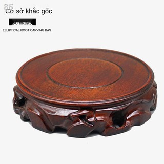 ✕Đế gỗ chạm khắc nguyên khối hình tròn lọ hoa bình rượu bể cá Đế gỗ tạc tượng phật bằng đá độc lạ, đồ mỹ nghệ và đồ tran