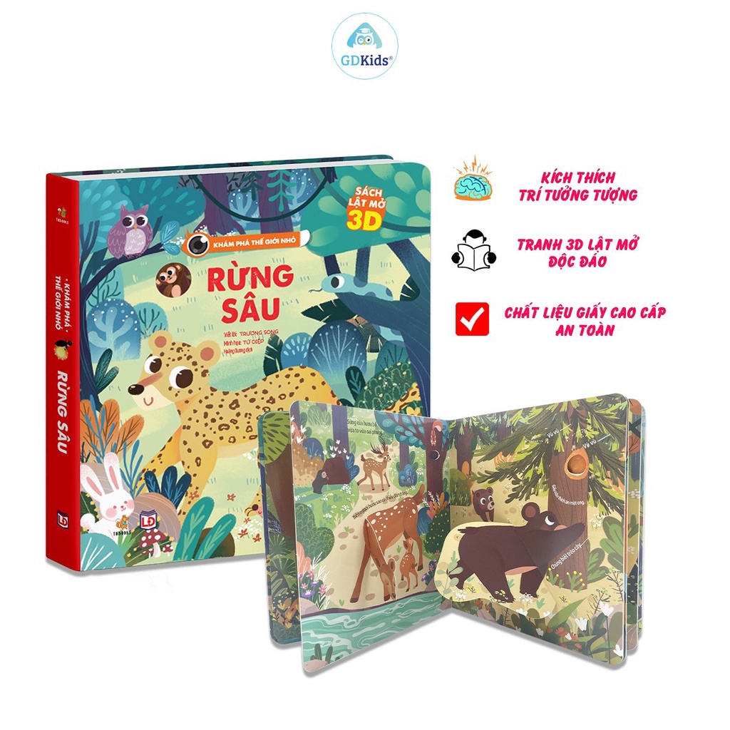 Sách tương tác 3D - Khám phá thế giới nhỏ - Rừng sâu ( 0-12 tuổi )