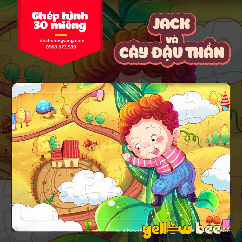 Đồ chơi tranh ghép hình 30 miếng gỗ puzzle - Bộ ghép hình - Đồ chơi xếp hình