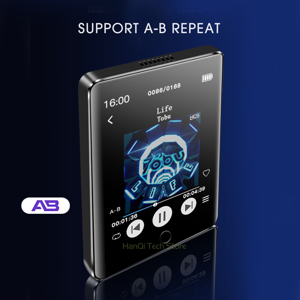 Máy Nghe Nhạc MP4 FAAEAL RUIZU M6 Bluetooth MP3 Màn Hình Cảm Ứng 8GB / 16GB Âm Thanh HIFI Có Loa Tích Hợp Đài FM Radio E-Book