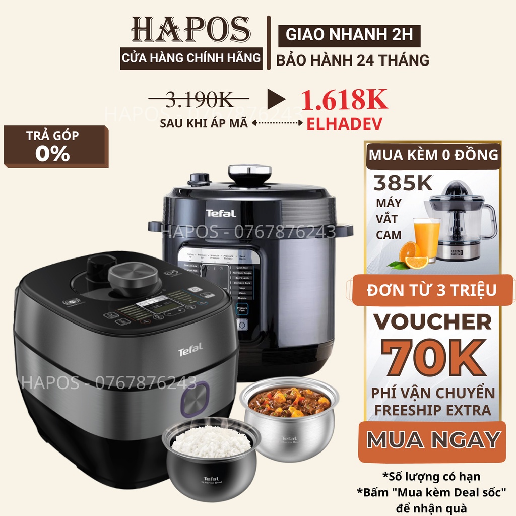 Nồi áp suất điện đa năng Tefal Home Chef 6.0L CY601868 / CY625868 / CY638868 - Hàng chính hãng