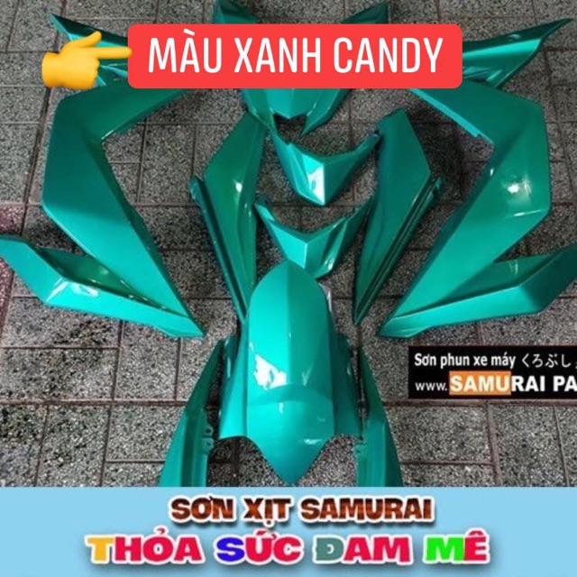 Sơn samurai màu xanh candy y017
