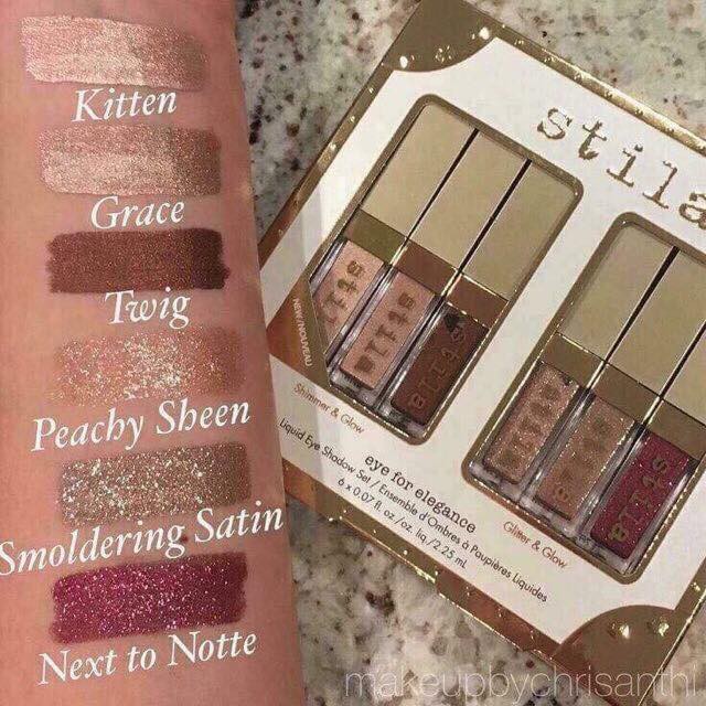 [Mã COS1901 hoàn 8% xu đơn 250K] Set 6 Nhũ Mắt Kim Tuyến Stila