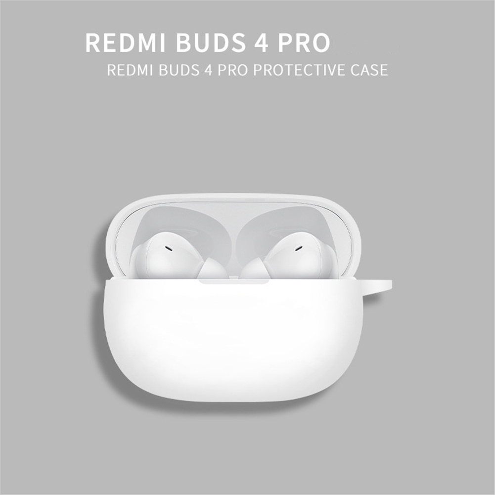 Vỏ Bảo Vệ Hộp Sạc Tai Nghe Không Dây Redmi Buds 4 Pro Bằng Silicon Mềm Kèm Móc Tiện Dụng