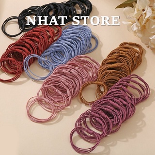 Dây buộc tóc Nhatstore cột tóc trơn co giãn tốt