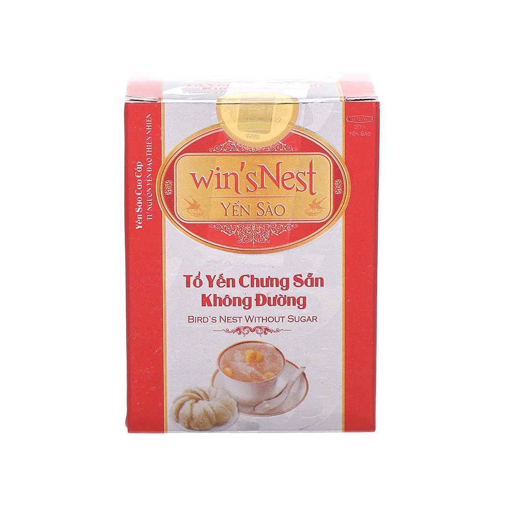 Thùng 72 lọ Yến sào win'sNest 20% tổ yến chưng sẵn không đường lọ 70ml