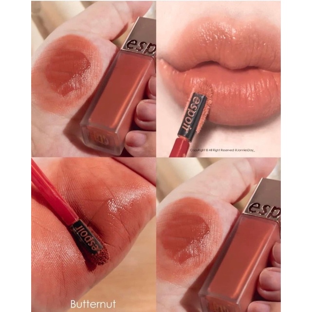 Son ESPOIR couture lip tint shine/ velvet Nutty, Vampy, Butternut